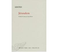 Jérusalem - Adonis - Mercure de france - broché - Poésie