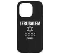 Jérusalem coordonne l'étoile de David du Patrimoine israélien Coque pour iPhone 15 Pro