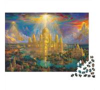 Jérusalem Descending from Heaven Puzzle 1000 Pièces pour Adultes Jérusalem Jeu Éducatif Cadeau pour Les Amants Ou Les Amis Jouets Défi Qualité Premium Cadeau Unique 1000pcs (75x50cm)