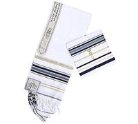 Jerusalem Imports Châle de prière avec sac (Israël, Terre Sainte Noir)