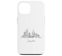 Jérusalem Israël Skyline Souvenirs de voyage Noir Paysage urbain Coque pour iPhone 13
