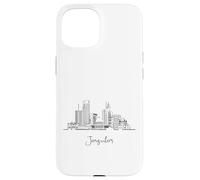 Jérusalem Israël Skyline Souvenirs de voyage Noir Paysage urbain Coque pour iPhone 15