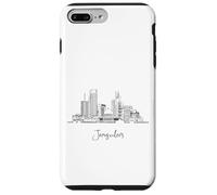 Jérusalem Israël Skyline Souvenirs de voyage Noir Paysage urbain Coque pour iPhone 7 Plus/8 Plus