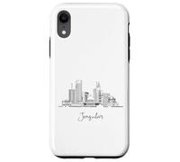 Jérusalem Israël Skyline Souvenirs de voyage Noir Paysage urbain Coque pour iPhone XR