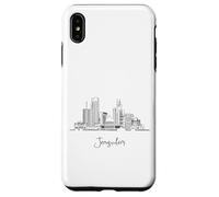 Jérusalem Israël Skyline Souvenirs de voyage Noir Paysage urbain Coque pour iPhone XS Max