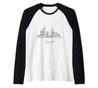 Jérusalem Israël Skyline Souvenirs de voyage Noir Paysage urbain Manche Raglan