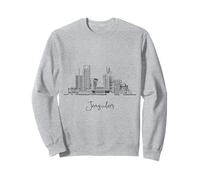 Jérusalem Israël Skyline Souvenirs de voyage Noir Paysage urbain Sweatshirt