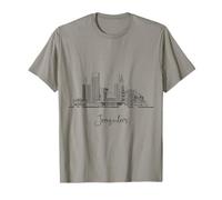 Jérusalem Israël Skyline Souvenirs de voyage Noir Paysage urbain T-Shirt