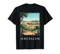 Jérusalem Israël Ville Historique Paysage de Voyage rétro T-Shirt