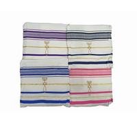 Jerusalem Lot de 4 châles de prière messianique 182,9 x 55,9 cm dans des sacs assortis (violet, rose, bleu d'Israël et bleu marine)