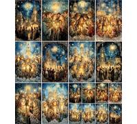 Jérusalem Lot de 6 feuilles de papier de riz pour découpage, 21 x 26,5 cm, 6 motifs uniques | Motifs de Noël polyvalents pour projets artistiques et travaux manuels CRAFT KREATIVELY