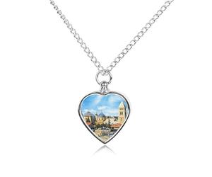 Jérusalem Old City Church_ Collier urne pour chien, chat, cendres, cœur, animaux domestiques, pendentif funéraire, étanche, bijoux commémoratifs, cadeaux pour femmes et hommes