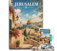 Jerusalem Puzzle Adulte 1000pcs (38x26cm) avec Motif | Pour un défi patient pendant le temps libre : ce puzzle 1000 pièces adulte convient aux soirées et aux w nds.