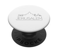 Jérusalem Skyline Graphic Hommes Femmes Jérusalem Paysage Urbain PopSockets PopGrip Adhésif