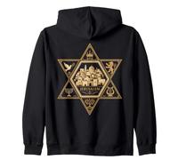 Jérusalem Star of David Israël Judaïca Art juif Sweat à Capuche