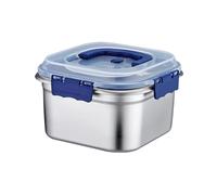 Jeruytgh Boîte à déjeuner en acier inoxydable, avec couvercle hermétique, 20 x 20 x 9,2 cm, boîtes de conservation des aliments, étanches, multi-compartiments, pour collations, salades, repas