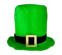 Jeruytgh Chapeau haut de forme Leprechaun vert, chapeau de la Saint Patrick - Chapeau accessoire de costume de vacances irlandais - Chapeaux de cosplay de vacances irlandais de luxe, chapeaux de lutin