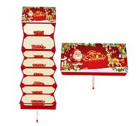 Jeruytgh Holder en Argent De Noël, avec Santa Design, 99.3x17,3 Cm, Organisateur De Trésorerie De Noël, Santa Money Sachet, Encourage Le Plaisir des Vacances, pour Les Adultes, Adolescents Et Les