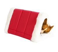 Jeruytgh Panier pour Chat Couvert Nid en Peluche Lavable Chaud Amovible | Lit Hiver Pour Chat Maison Semi-Fermée Pour Petit Moyen Chien Chiot Hiver Maison Extérieur Chambre Sommeil Et Repos