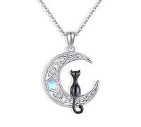 JERWLI Collier renard/poulet/âne/lézard/papillon/maman canard/chat/abeille/singe/koala/raton laveur/teckel/dragon en argent sterling 925, medium, Argent sterling, Pas de pierre précieuse