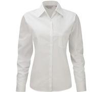 Jerzees - Chemisier à manches longues 100% coton - Femme (XL - FR 44) (Blanc) - UTBC2734 Blanc