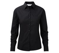 Jerzees - Chemisier à manches longues 100% coton - Femme (3XL - FR 48) (Noir) - UTBC2734 Noir