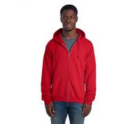Jerzees Men's Adult Full Zip Hooded Sweatshirt, True Red, X-Large