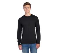 Jerzees Men's Dri-Power Cotton Blend Long Sleeve Tees, Moisture Wicking, Odor Protection, UPF 30+, Sizes S-3X, Black, Large