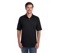 Jerzees Men's Short Sleeve Polo Shirts, Cotton Blend, Two Button Closure, Regular Fit, Sizes S-5x, Manches Courtes-Noir, XXL Taille Tall Homme