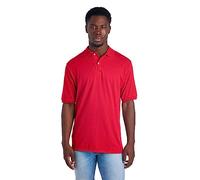 Jerzees Men's Short Sleeve Polo Shirts, Cotton Blend, Two Button Closure, Regular Fit, Sizes S-5x, Rouge véritable, L Taille Tall Homme