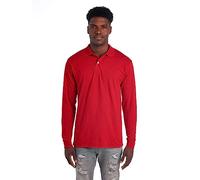 Jerzees Polo de Sport à Manches Longues Spot Shield pour Homme, Rouge véritable, XL