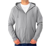 Jerzees Sweat à Capuche zippé en Polaire Sweatshirt, Athletic chiné, S Homme