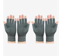 Jesata 2 paires de gants d'arthrite infusés de cuivre | Gants élastiques en fibre de cuivre de qualité médicale pour thérapie de chaleur et de compression | Gants de compression pour soulager la