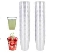 Jesdavan Verrine, Verrines Plastique 50pcs, 90ML Verrine Plastique Aperitif Réutilisable pour Mousse, Crème Glacée Dessert