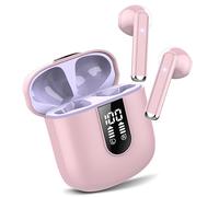 Jesebang Casque Bluetooth, Écouteurs 5.4 avec Stéréo HiFi Immersif, Mini Intégré 4 HD Mic, Casque Bluetooth IP7 Imperméables, Confort Casque sans Fil avec LED 30 Heures, Rose (2025)