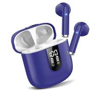 Jesebang Casque Bluetooth, Écouteurs 5.4 avec Stéréo HiFi Immersif, Mini Intégré 4 HD Mic, Casque Bluetooth IP7 Imperméables, Confort Casque sans Fil avec LED 30 Heures, Bleu Marine (2025)