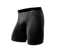 JEShifangjiusu Hommes - Fat Man - Boxer à Haute éLasticité CaleçOn Anti-Frottement à SéChage Rapide Sports Ice Silk Underwear (Le Noir 1PC,L)