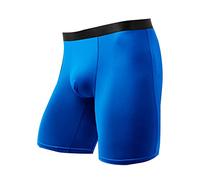 JEShifangjiusu Hommes - Fat Man - Boxer à Haute éLasticité CaleçOn Anti-Frottement à SéChage Rapide Sports Ice Silk Underwear (Bleu 1PC,5XL)