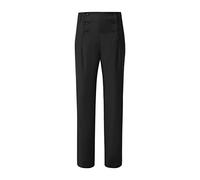 JEShifangjiusu Pantalon Victorien Steampunk pour Hommes Pantalon Habillé Confortable à Coupe Droite Costume de Cosplay Pantalon de Mariage Gothique (Noir,M)