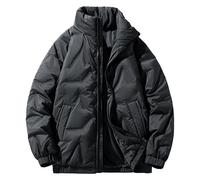 JEShifangjiusu Veste De Plumon Pour Hommes Veste De Plumon CoudéE éPaisse Chaleur Manteau Parker Veste De Vent Veste Veste De Plumon (Noir,5XL)