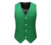 JEShifangjiusu VêTements De Couleur Masculine DéContractéE, Costume De Smoking, Gilet De CaractèRe V, Gilet De Style Occidental Pour La RéParation LéGèRe, Des Gilets De VêTements RéGuliers (Vert,2XL)