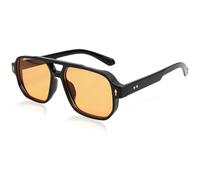 Jesiah Lunettes de soleil pilote à verres teintés orange
