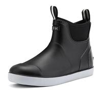 Jesindr Bottines Chelsea en caoutchouc pour homme, imperméables, antidérapantes, respirantes, noires, bottes d'équitation originales, Noir, 46 EU