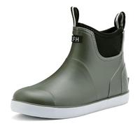 Jesindr Bottines Chelsea en caoutchouc pour homme, imperméables, antidérapantes, respirantes, noires, bottes d'équitation originales, vert, 46 EU