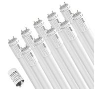 JESLED Kit 10 Tubes LED T8 G13 120cm - 14W (équivalent à 28W), 4000K, 2934 Lumens - Matériau PC, Haute Luminosité, Starter Inclus - Pour Magasins, Entrepôts, Bureaux