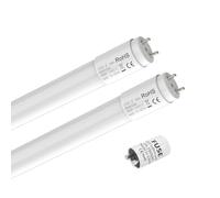 JESLED Kit 2 Tubes LED 150cm T8 G13-18W (équivalent à 36W), 6000K, 2934 Lumens - Matériau PC, Haute Luminosité, Starter Inclus - Pour Magasins, Entrepôts, Bureaux