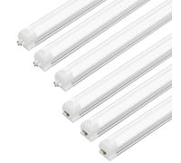 JESLED Tubes LED 120cm avec Douille, 36W 5000K 5940LM Lumière Rétractable d'Atelier, Tubes Fluo Opale - Éclairage Garage, Bureau, Cave - Pack de 6