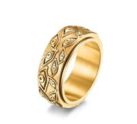JESMING Bague œil de Dieu en acier inoxydable pour homme, Métal, Aucune pierre précieuse
