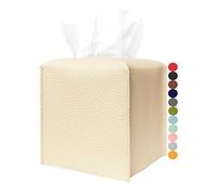 JESMINI Housse de boîte à mouchoirs carrée en Cuir synthétique Moderne pour Salle de Bain, Meuble, comptoir, Tables de Chevet/Bureau, 12,7 x 12,7 x 12,7 cm