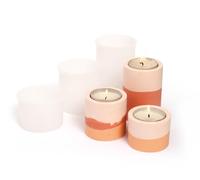 Jesmonite Moule en Silicone Porte-Bougies 3 pièces